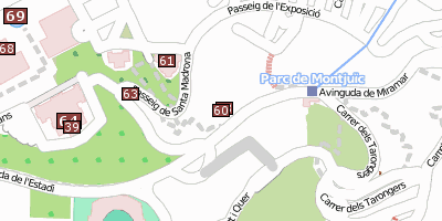 Fundació Joan Miró Stadtplan