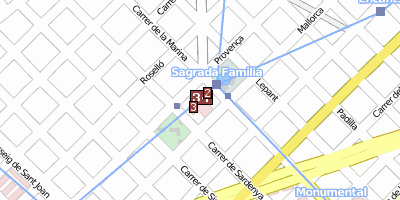 Sagrada Família Barcelona Stadtplan