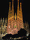 Sagrada Familia bei Nacht Foto 