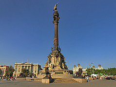 Monument a Colom Ansicht Sehenswürdigkeit  Barcelona 