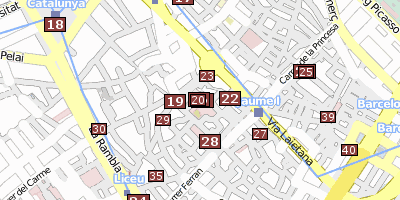 Stadtplan Catedral Barcelona
