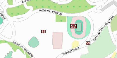 Stadtplan Estadi Olímpic
