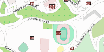 Institut i Jardí Botànic Barcelona Stadtplan