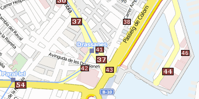 Stadtplan Museu de Cera Barcelona