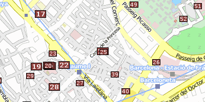Stadtplan Museu Picasso Barcelona