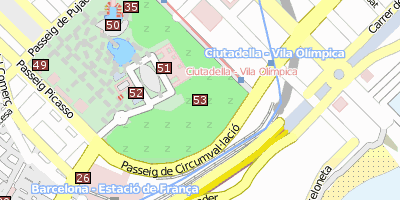 Parc Zoològic Barcelona Stadtplan