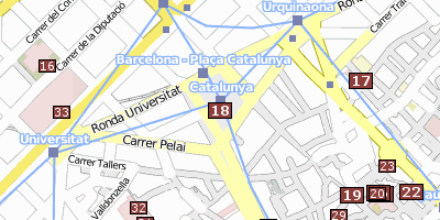 Plaça de Catalunya Stadtplan