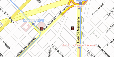 Stadtplan Stierkampfarena Monumental