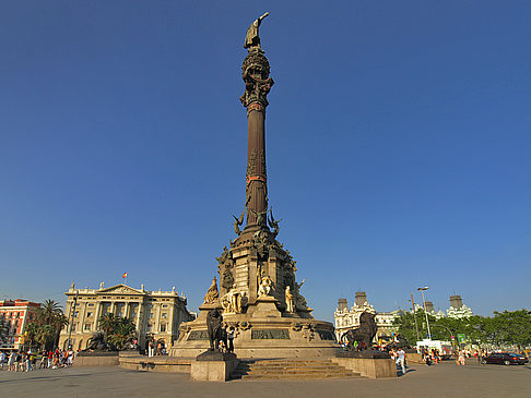 Monument a Colom Ansicht Sehenswürdigkeit  Barcelona 